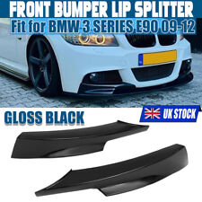 Black Front Bumper Side Splitter For BMW 3 Series E90 E91 M Sport 2009-2012 LCI