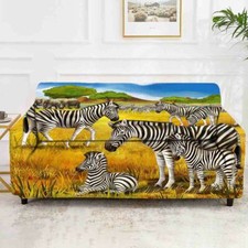 Zebra Screw Grass 3D Curtain