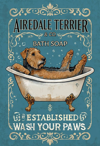 Airedale terrier bath soap - airedale,