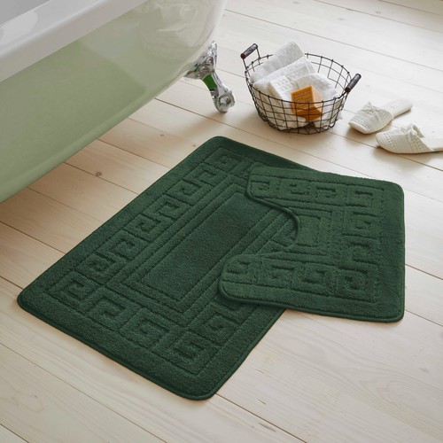 Jacquard greek style bath mat - greek,