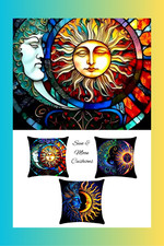 1PC Sun & Moon Complete Cushion - Case & Core 45 x 45 cm CHOOSE Christmas Gift