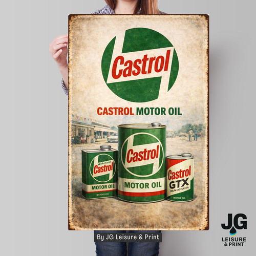 Castrol oil inspired poster - oil,