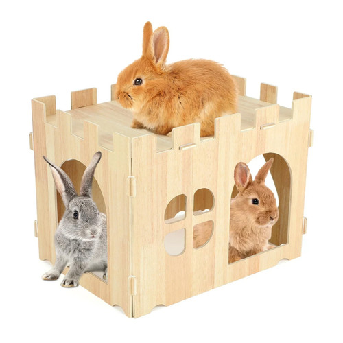 Wooden rabbit house - rabbit, large