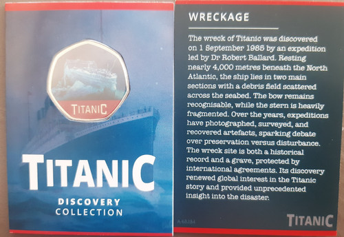 50p shaped coin - 50p, titanic