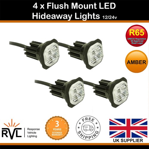 Led amber hideaway light - led,