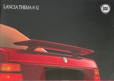 1988 LANCIA THEMA 8.32 FERRARI V8 ORIGINAL SALES BROCHURE