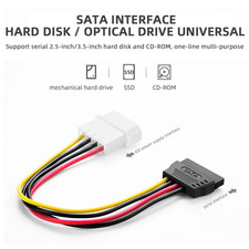 IDE Molex 4 Pin to 2 X SATA