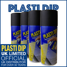 4x Black PlastiDip - Plasti Dip / Rubber Paint - Spray Aerosol Can - Matt