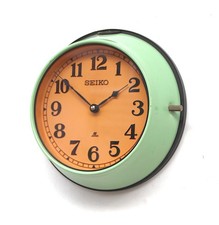 1970s SEIKO ex-marine ship bulkhead Midcentury Vintage Wall Clock Naval