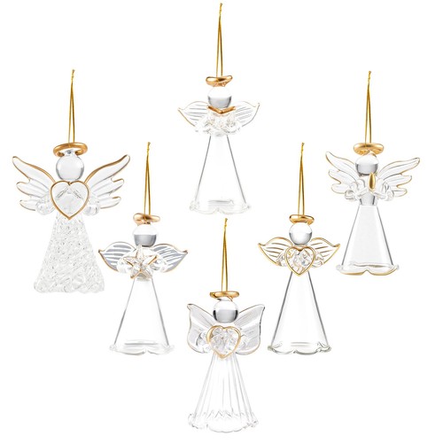 6pcs glass angel - glass,