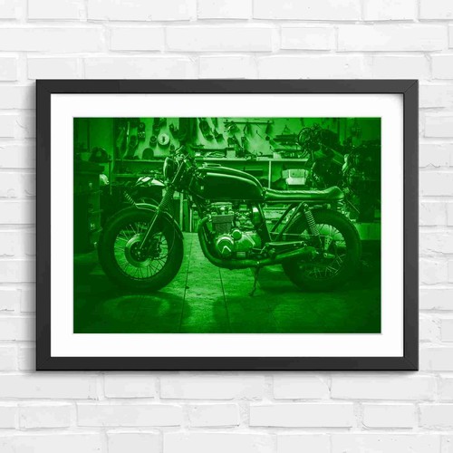 Custom vintage motorcycle - custom, in