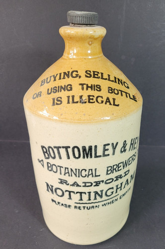 Antique stoneware flagon - antique,