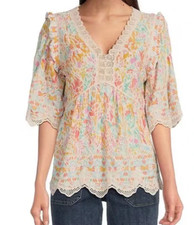 Democracy Floral Embroidered