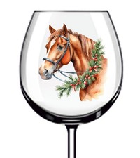 12x Colourful Christmas Horse