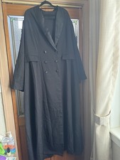 Ladies Gothic Black Alternative Vampire Vintage Maxi Long Jacket Dress Coat 24