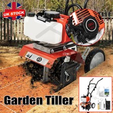Garden Tiller Rotovator 52cc Petrol Cultivator Engine Lawn Air Cooled 2Stroke GB