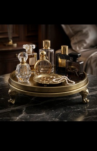 Elegant brass tray with - brass,
