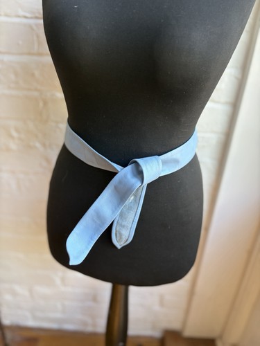 Vintage blue leather obi - blue,