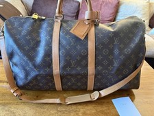 Genuine Louis Vuitton Monogram Keepall Bandouliere 55 Boston Bag Vintage