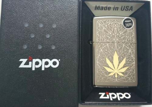 Zippo lighter cannabis design - zippo,