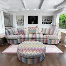 MISSONI HOME MADE IN ITALY SOFA CURVED CONTEMPORARY ITALIA CORNER RRP £20990