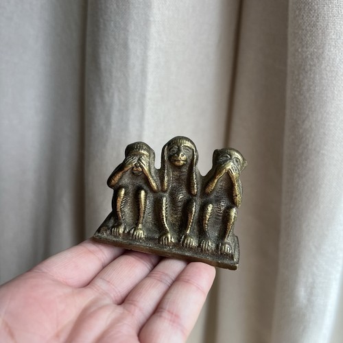 Vintage brass three wise - brass,