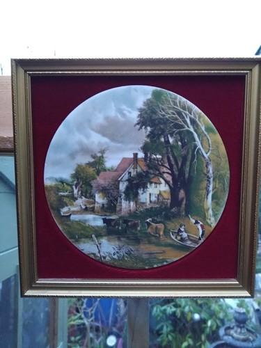 Framed staffordshire ceramic - framed,