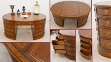 Oval Partners Desk Victorian Walnut Office