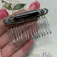 Black & Silver Hair Comb  Art