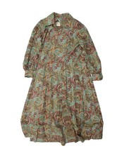 EASTEX Womens Long Sleeve Maxi Dress UK 22 3XL Turquoise Paisley Polyester BS07