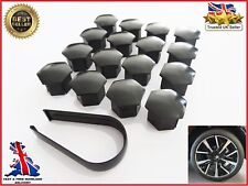 PEUGEOT WHEEL NUT COVERS BOLT CAPS 1007 2008 3008 5008 17mm BLACK GENUINE x16