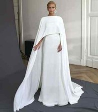 Satin Wedding Cape High Low