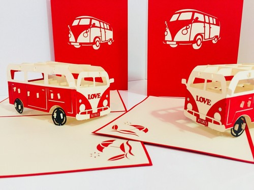 Origami pop cards - pop, kombi