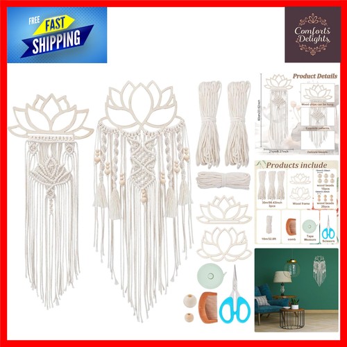 Diy macrame lotus wall - lotus, hanging