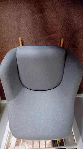 Grey fabric rocking armchair - grey,