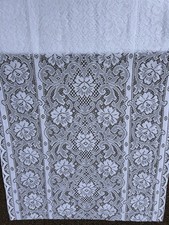 Vintage Ashley Style Victorian Design White Cotton Lace Curtaining 90/220cms