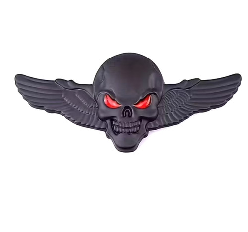 Black metal skull with - 3d,