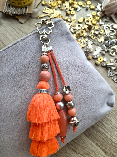 Cherry blossom purse - cherry, tassel