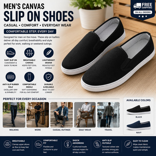 Men canvas slip work - canvas,