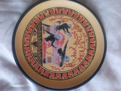 Ceramic greek art ashtray - art,