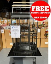 Parrot-Supplies Lakeland Play Top Parrot Cage - Antique,