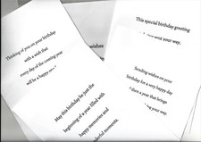 10 BIRTHDAY CARD INSERTS