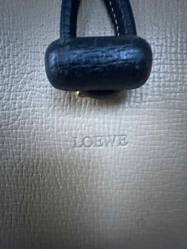 Loewe white navy leather - loewe,