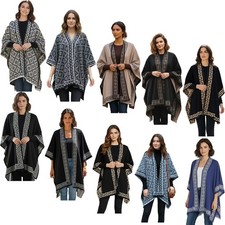 Boho Diamond Pattern Poncho
