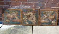 Set of 3 Antique Folk Art