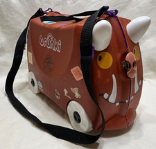 TRUNKI : Gruffalo - 18L Ride On Kids Solid Suitcase + Strap & Key - In Vgc