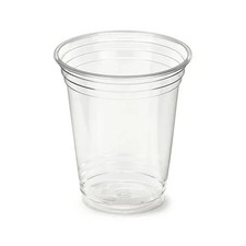 100 x Clear Plastic Cups 16oz (473ml) Reusable Disposable Party Drink Glasses UK