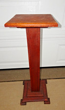 Oak Pedestal Plant Fern Stand