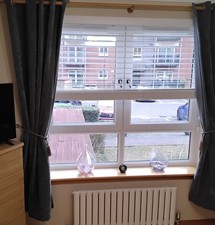 Dunelm Grey Chenille Eyelet