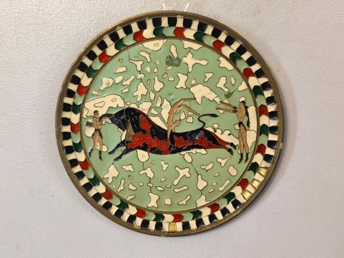 Vintage enamel brass - vintage,